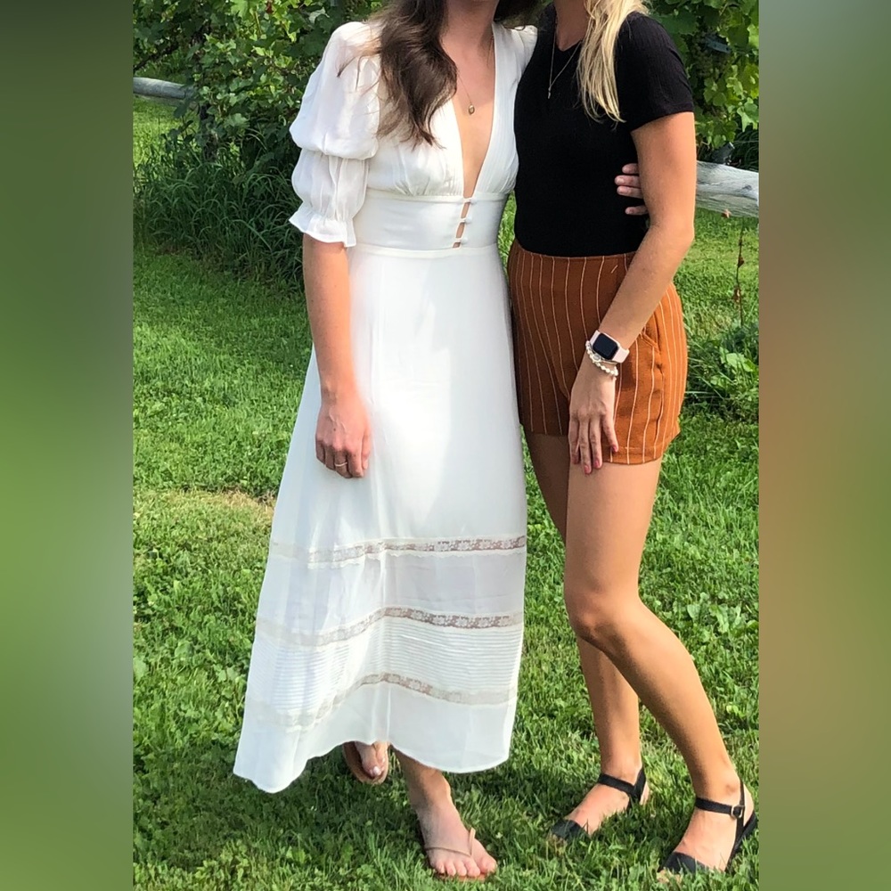 Reformation Ivory Midi Sundress